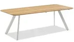 Niehoff Muro Gartentisch Aluminium/Teak Natur/Ivory - Ivory