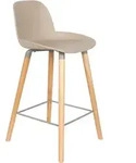 Zuiver Albert Kuip Thekenstuhl Eschenholz/Kunststoff 65 cm - Natur