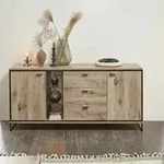 Wohn-Concept Ruben Sideboard Holzwerkstoff/Metall Viking Oak/Schwarz - Schwarz