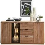 Wohn-Concept Donna Sideboard Wildeiche Massivholz/Echtkork Bianco furniert