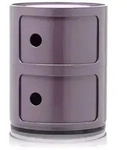 Kartell COMPONIBILI Container 2 Elemente - Silver