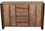 SIT M&ouml;bel NATURAL EDGE Sideboard Akazie mit Metall - Schwarz