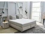 Jockenh&ouml;fer Carla Mix Boxspringbett Beige/Grau - Chrom