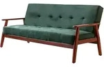SalesFever Schlafsofa Samt tannengr&uuml;n - Braun