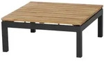 Siena Garden Alivida Loungetisch 75x75 cm Alu/Schwarz Teak Quadratisch