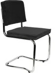 Zuiver Ridge Rib Kink Esszimmerstuhl Stahl/Polyester stapelbar - Silber