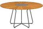 HOUE CIRCLE Gartentisch Stahl Grau/Bambus Rund