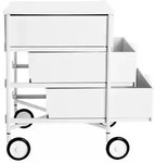 Kartell Mobil Mat Rollcontainer 3 Schubladen - White painted steel