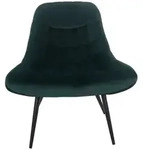 SalesFever Sessel XXL Metall/Samt - Schwarz