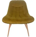SalesFever Sessel XXL Samt/Holzoptik - Braun