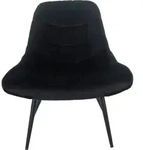 SalesFever Sessel XXL Metall/Samt - Schwarz