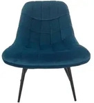 SalesFever Sessel XXL Metall/Samt - Schwarz