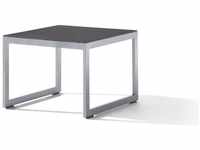 Sieger Loungetisch mit Glasplatte 60x60x44 cm /Graphit Glas/Aluminium