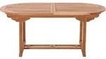 M&ouml;bilia Gartentisch ausziehbar oval Teak natur 180/240x100 cm