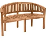 M&ouml;bilia Gartensitzbank in Bananenform Teak natur 150 cm - Natur
