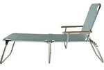 Jan Kurtz Amigo 40+ Dreibeinliege mit Armlehnen Aluminium/Esche/Kunstoffgewebe -