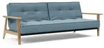 Innovation Living Splitback Klappsofa 115x210 cm mit Armlehne - Schwarz