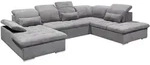 ED Lifestyle Wayne U Sofa 3-teilig Holzwerkstoff/Nosag - Braun