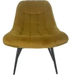 SalesFever Sessel XXL Metall/Samt - Schwarz