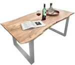 SIT M&ouml;bel Tables & Co Natur Tisch 140x80 cm Gestell silber
