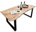 SIT M&ouml;bel Tables & Co Natur Tisch 140x80 cm Gestell silber