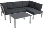 Royal Garden Widoo Loungem&ouml;belset Aluminium 3-tlg. - Silver