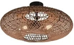 Trio Hedda Deckenleuchte Metall/Sisal Schwarz matt/Natur