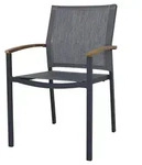 Zebra Alex Sessel Aluminium/Batyline - Graphit