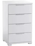 Pol Power Beim&ouml;bel Nachtkommode 4 Schubk&auml;sten Holzwerkstoff Dekorfolie 46x79x42 cm