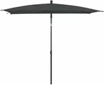 Siena Garden City Mittelstockschirm 210x140 cm Stahl/Anthrazit - Anthrazit