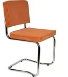 Zuiver Ridge Rib Kink Esszimmerstuhl Stahl/Polyester stapelbar - Silber