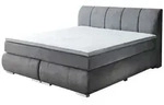 Sun Garden BX 2120 Malin Boxspringbett Holzwerkstoff/Stoff mit TFK-Matratze - Braun