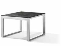 Sieger Loungetisch mit Polytec-Tischplatte 60x60x44 cm Graphit Polytec/Aluminium