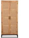 SIT M&ouml;bel CANE Garderobenschrank Mango lackiert mit Rattan-Front, Gestell Metall -