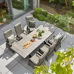 Siena Garden Sincro/Valencia Gartenm&ouml;bel-Set 7tlg. Aluminium Gestell f&uuml;r 6 Personen
