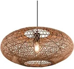 Trio Hedda Pendelleuchte Metall/Sisal Schwarz matt/Natur
