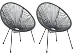 M&ouml;bilia Garten Stuhl 2-er Set Schwarz 73x88 cm