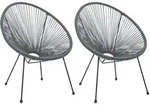 M&ouml;bilia Garten Stuhl 2-er Set Grau 73x88 cm