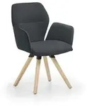 Niehoff Sitzm&ouml;bel Merlot Design-Armlehenenstuhl Stativ-Gestell Massivholz/Stoff -