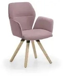 Niehoff Sitzm&ouml;bel Merlot Design-Armlehenenstuhl Stativ-Gestell Massivholz/Stoff -