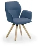 Niehoff Sitzm&ouml;bel Merlot Design-Armlehenenstuhl Stativ-Gestell Massivholz/Stoff -