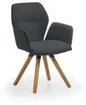 Niehoff Sitzm&ouml;bel Merlot Design-Armlehenenstuhl Stativ-Gestell Massivholz/Stoff -