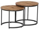 Siena Garden Baros Beistelltische &Oslash; 50x46 cm / &Oslash; 50x41 cm - Anthrazit