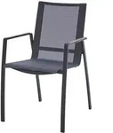 Diamond Garden Valencia Stapelstuhl Edelstahl Sunproof Sling - Dunkelgrau