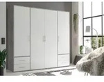 Pol Power Valencia Kleiderschrank Laminat 4 T&uuml;ren 206x195x60 cm