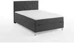 Meise M&ouml;bel Leo Boxspringbett Metallfu&szlig; mit Chromoptik 100% Polyester - Chrom