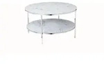 SalesFever Couchtisch &Oslash; 80 cm mit 2 Ablagen