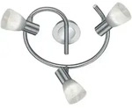 Trio Levisto Strahler Metall/Glas Nickel matt/Alabasterfarbig schwenkbar