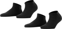 FALKE 46418_300001, FALKE Happy 2-Pack Damen Sneakersocken 35-38 Schwarz