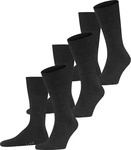 FALKE 13007_308006, FALKE Airport 3-Pack Herren Socken 45-46 Grau